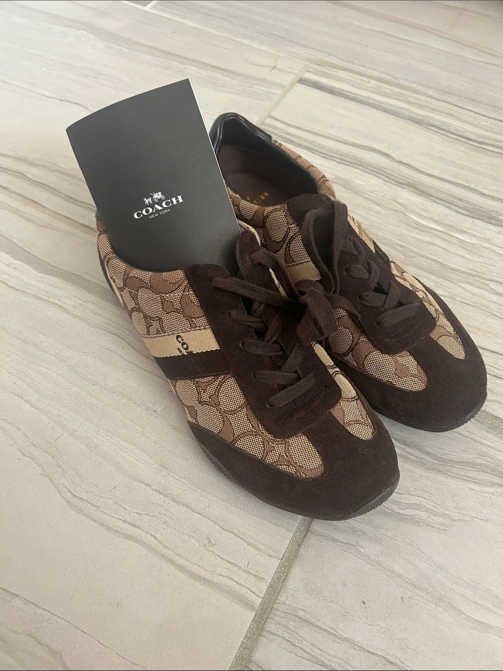 Coach Kelsin Outline Signature Suede Shoes